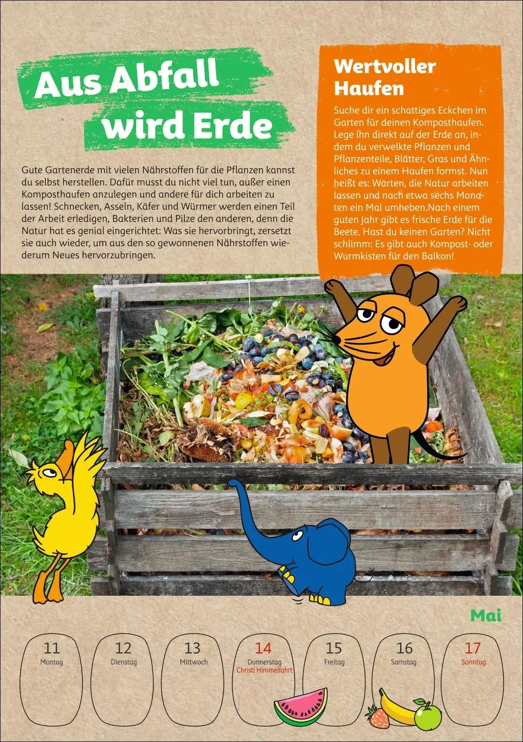 Bild: 9783840037986 | Schütze die Erde mit der Maus Wochenkalender 2026 | Ulrike Anders