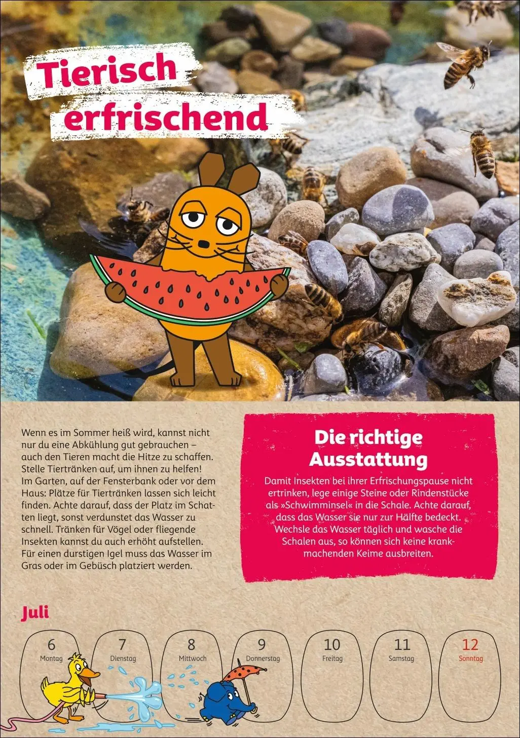Bild: 9783840037986 | Schütze die Erde mit der Maus Wochenkalender 2026 | Ulrike Anders