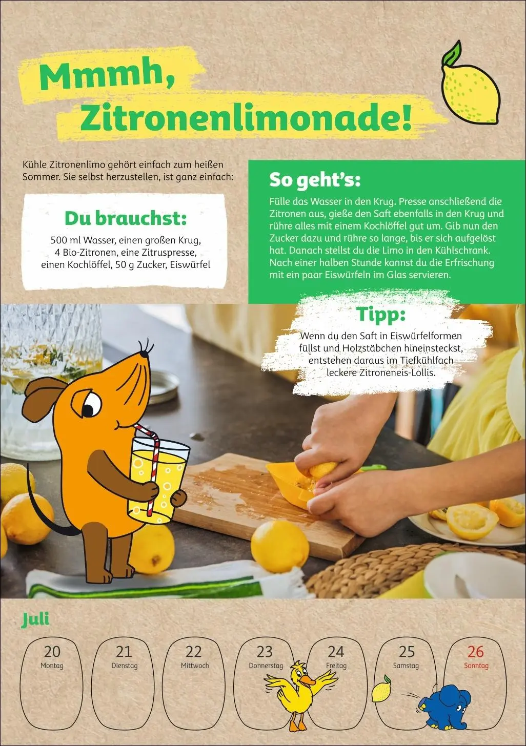 Bild: 9783840037986 | Schütze die Erde mit der Maus Wochenkalender 2026 | Ulrike Anders