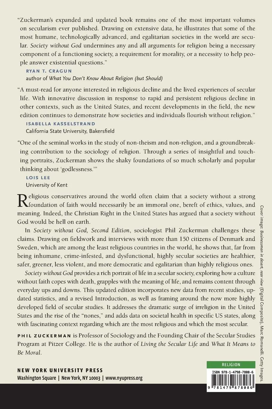 Rückseite: 9781479878086 | Society Without God, Second Edition | Phil Zuckerman | Taschenbuch