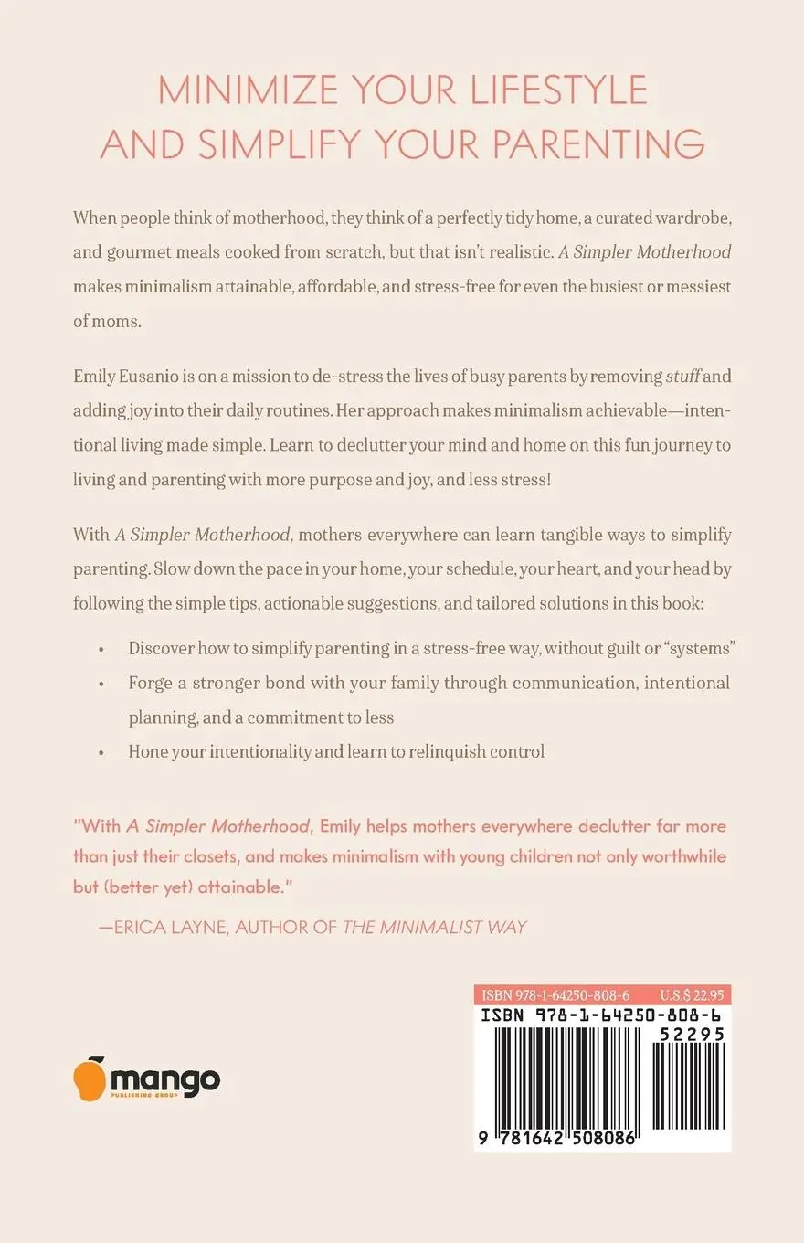 Rückseite: 9781642508086 | A Simpler Motherhood | Emily Eusanio | Taschenbuch | Englisch | 2022