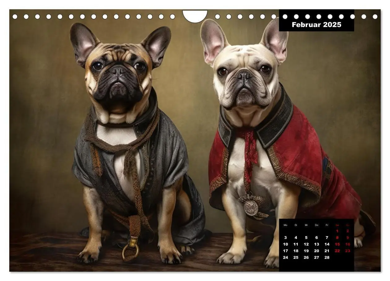 Bild: 9783383858086 | Französische Bulldogge KI Digiart (Wandkalender 2025 DIN A4 quer),...