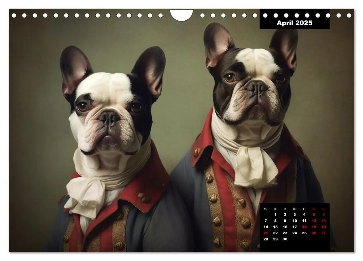 Bild: 9783383858086 | Französische Bulldogge KI Digiart (Wandkalender 2025 DIN A4 quer),...