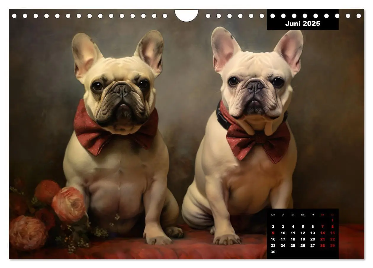 Bild: 9783383858086 | Französische Bulldogge KI Digiart (Wandkalender 2025 DIN A4 quer),...