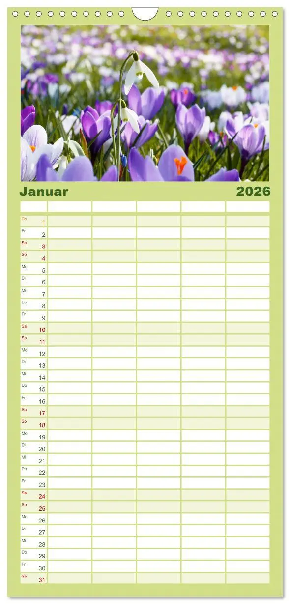 Bild: 9783516508086 | Familienplaner 2026 - Urlaub im Garten mit 5 Spalten (Wandkalender,...