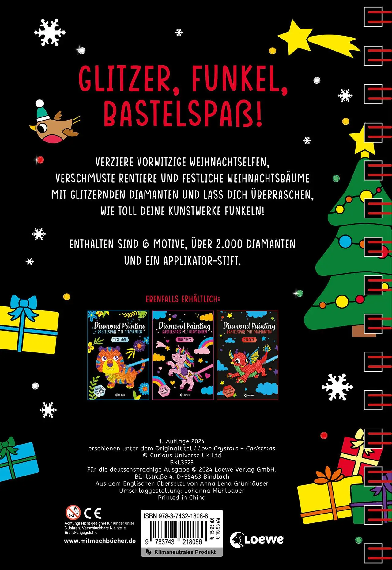 Rückseite: 9783743218086 | Diamond Painting - Bastelspaß mit Diamanten - Weihnachten | Grünhäuser
