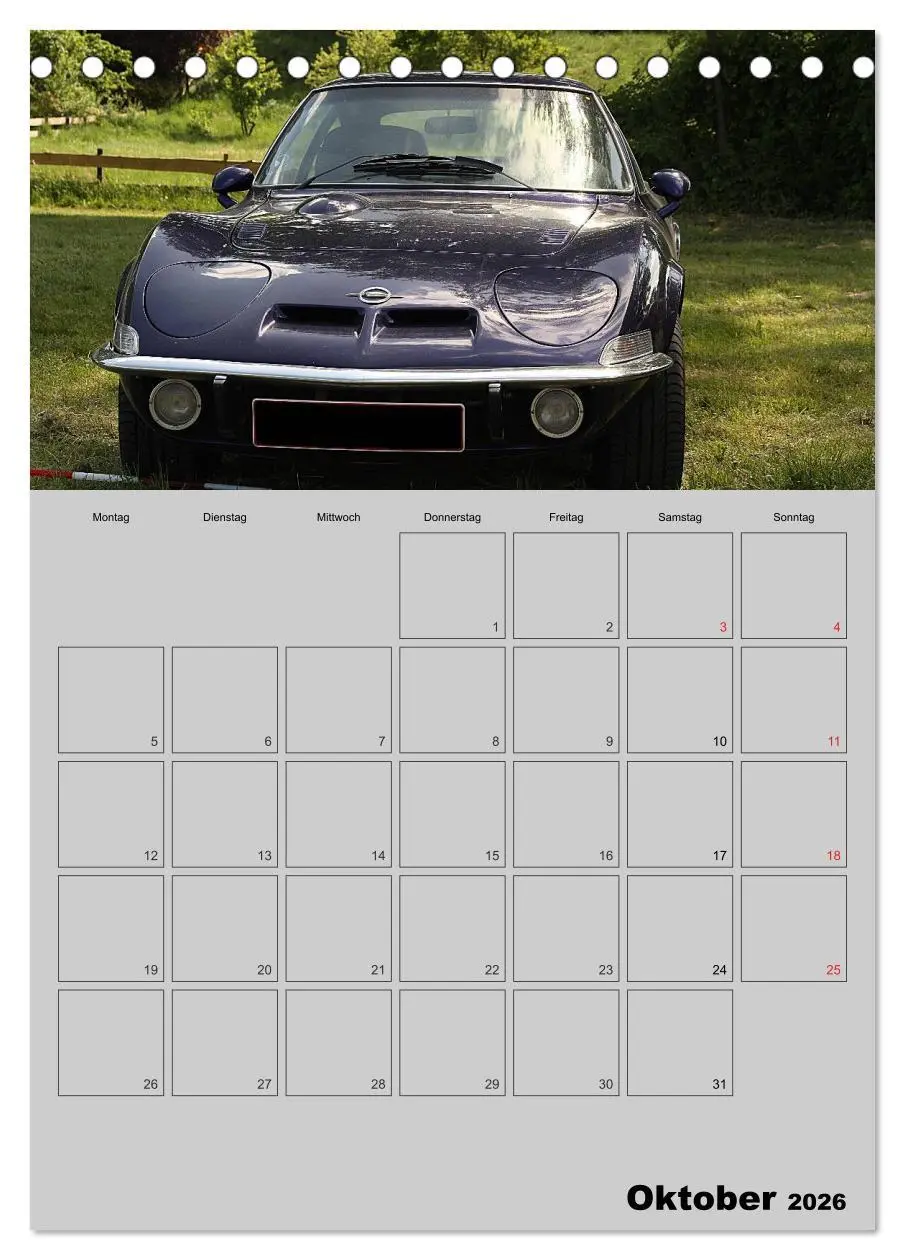 Bild: 9783516428186 | Opel GT Terminplaner (Tischkalender 2026 DIN A5 hoch), CALVENDO...