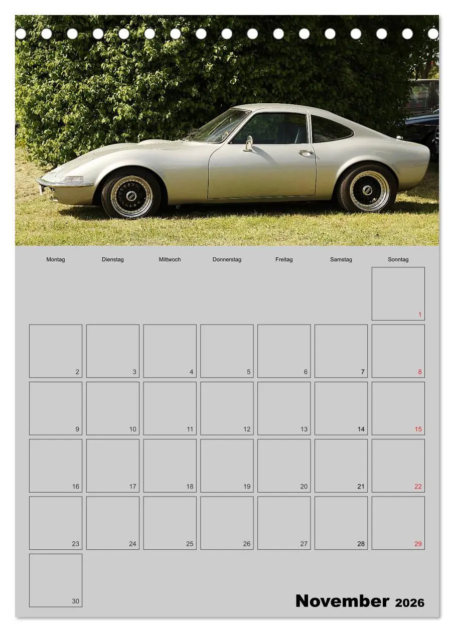 Bild: 9783516428186 | Opel GT Terminplaner (Tischkalender 2026 DIN A5 hoch), CALVENDO...