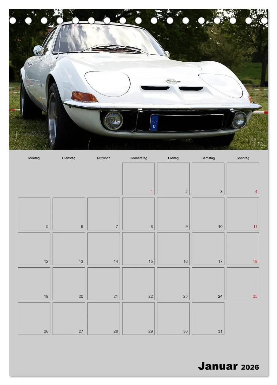 Bild: 9783516428186 | Opel GT Terminplaner (Tischkalender 2026 DIN A5 hoch), CALVENDO...
