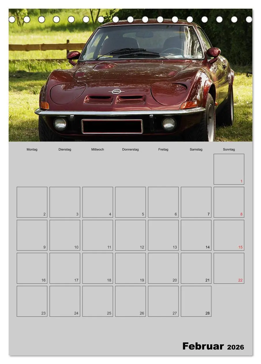 Bild: 9783516428186 | Opel GT Terminplaner (Tischkalender 2026 DIN A5 hoch), CALVENDO...