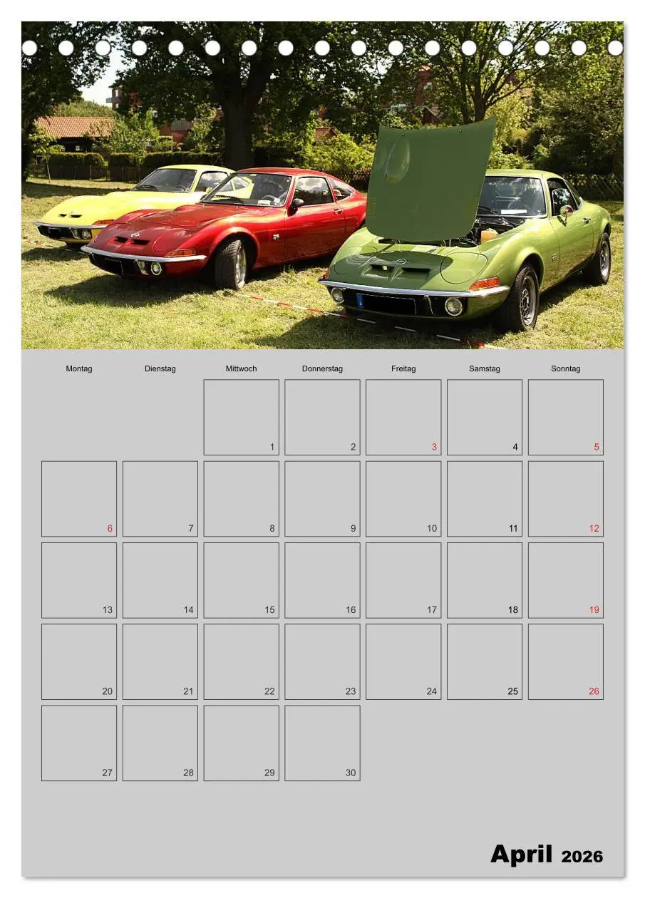 Bild: 9783516428186 | Opel GT Terminplaner (Tischkalender 2026 DIN A5 hoch), CALVENDO...