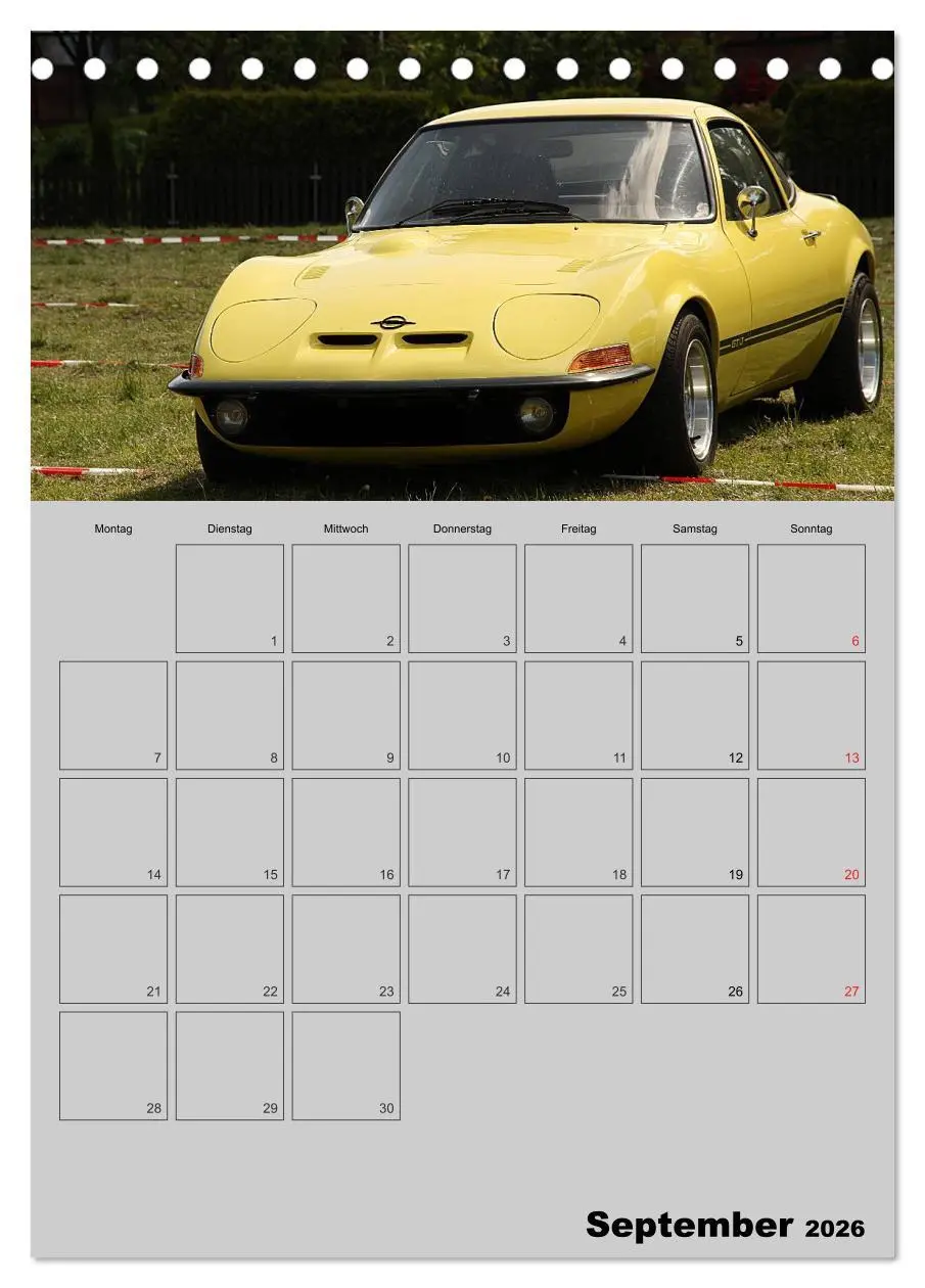 Bild: 9783516428186 | Opel GT Terminplaner (Tischkalender 2026 DIN A5 hoch), CALVENDO...