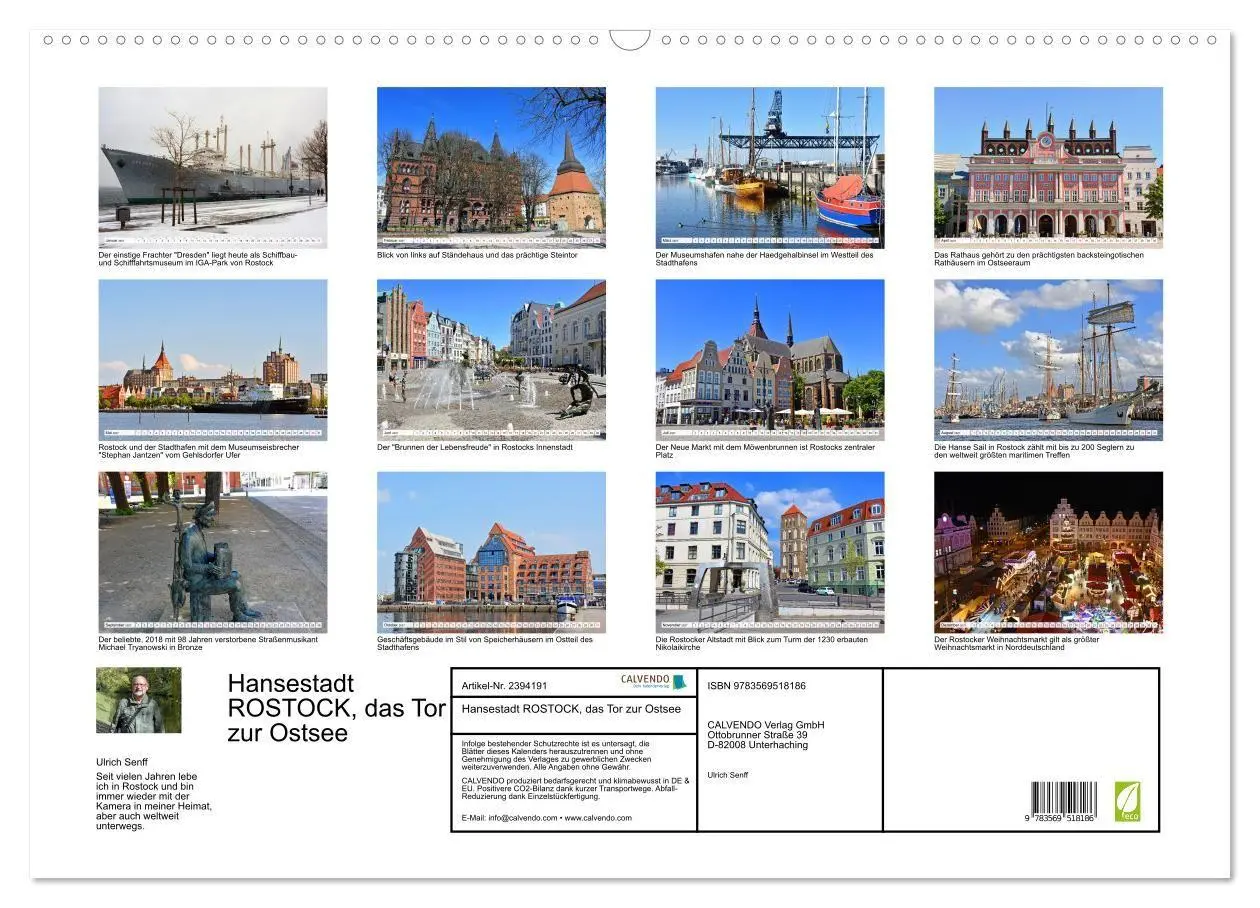 Bild: 9783569518186 | Hansestadt ROSTOCK, das Tor zur Ostsee (Wandkalender 2027 DIN A2...