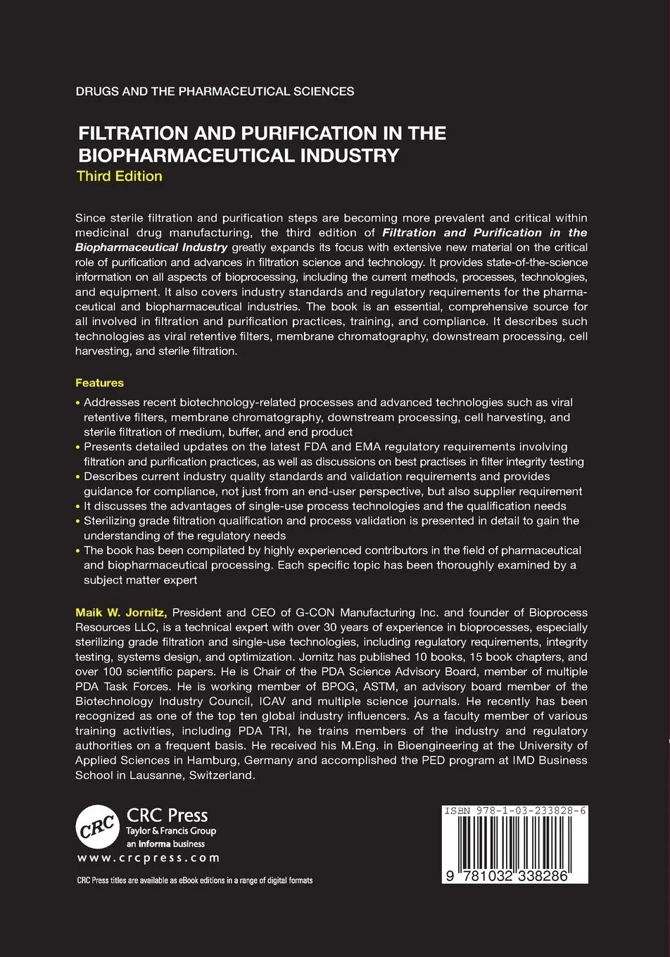 Rückseite: 9781032338286 | Filtration and Purification in the Biopharmaceutical Industry,...