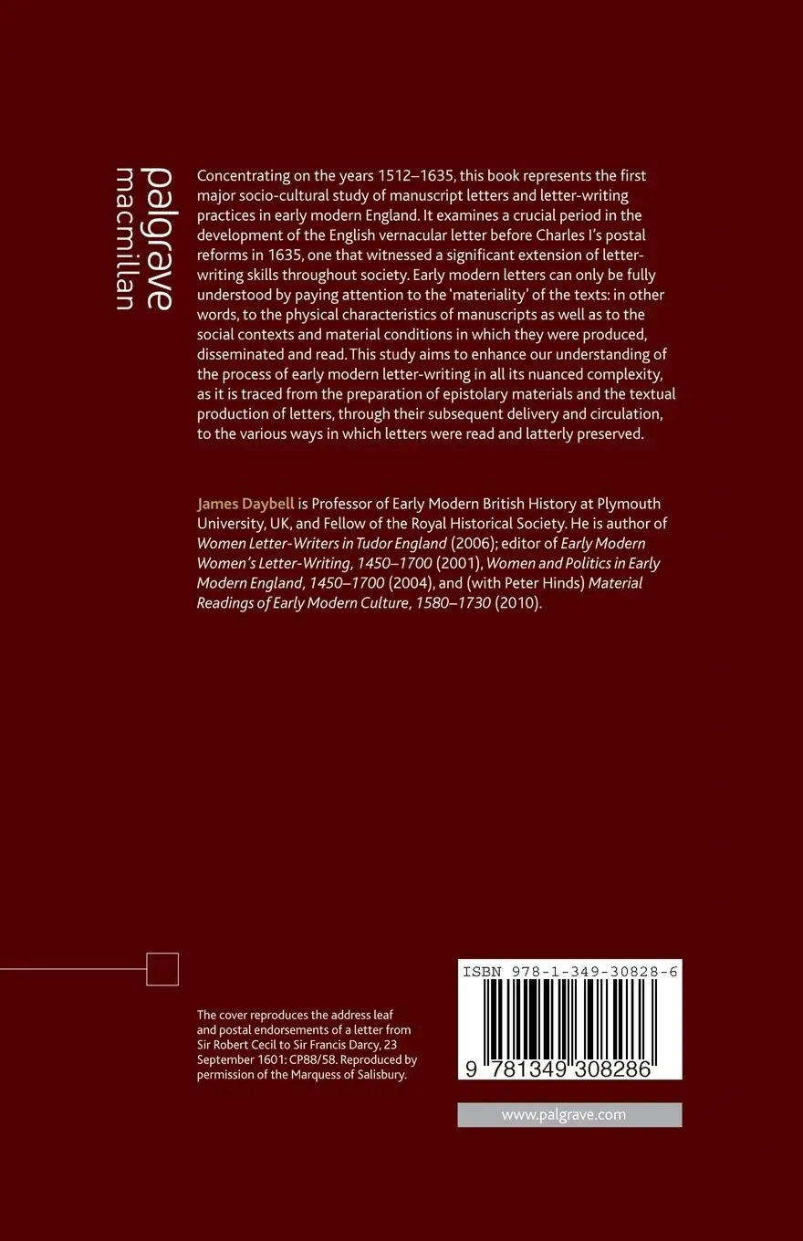 Rückseite: 9781349308286 | The Material Letter in Early Modern England | J. Daybell | Taschenbuch