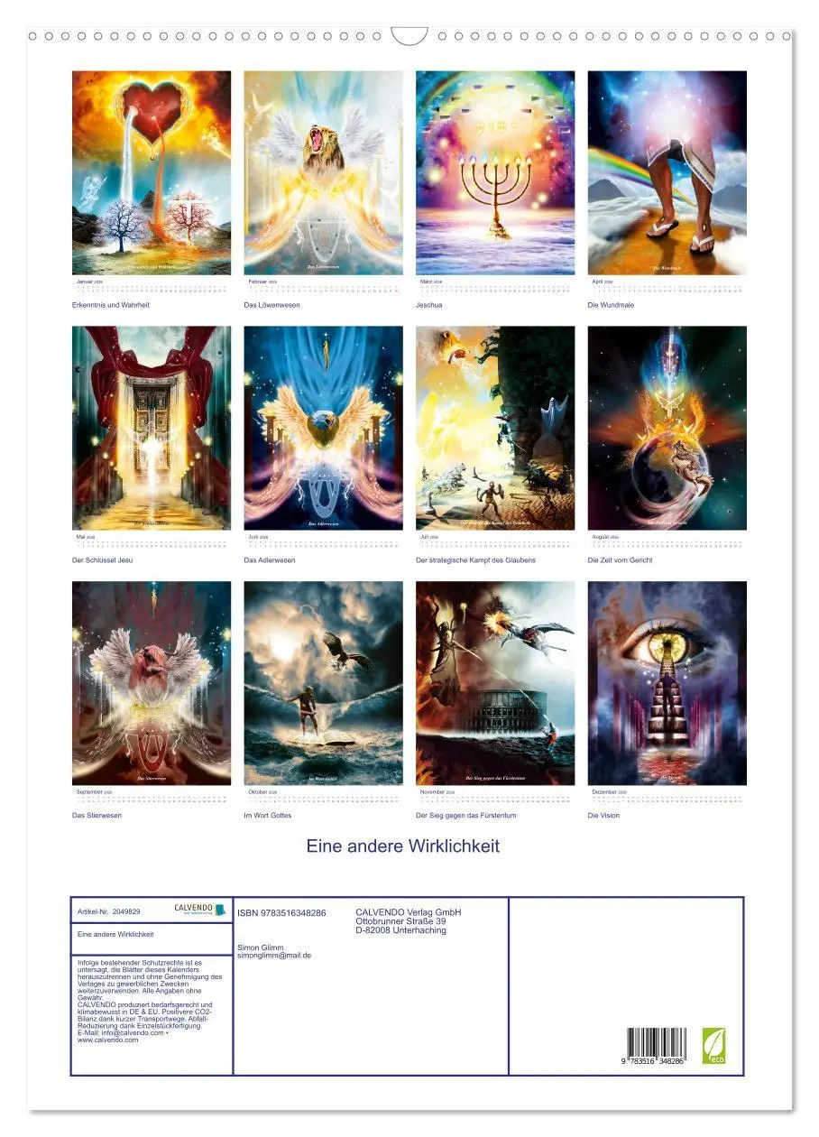 Bild: 9783516348286 | Eine andere Wirklichkeit (Wandkalender 2026 DIN A2 hoch), CALVENDO...