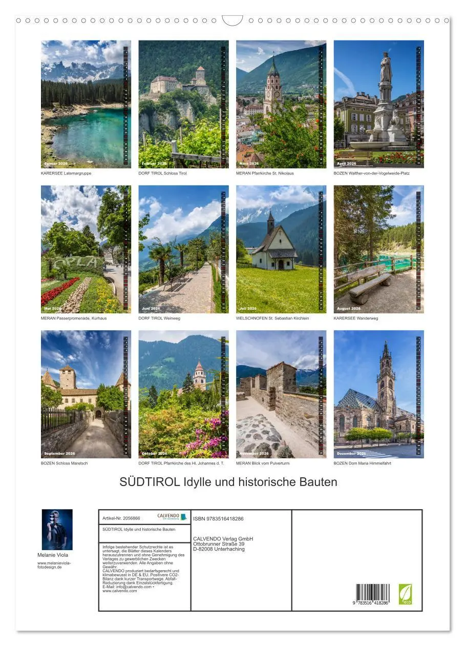 Bild: 9783516418286 | SÜDTIROL Idylle und historische Bauten (Wandkalender 2026 DIN A2...