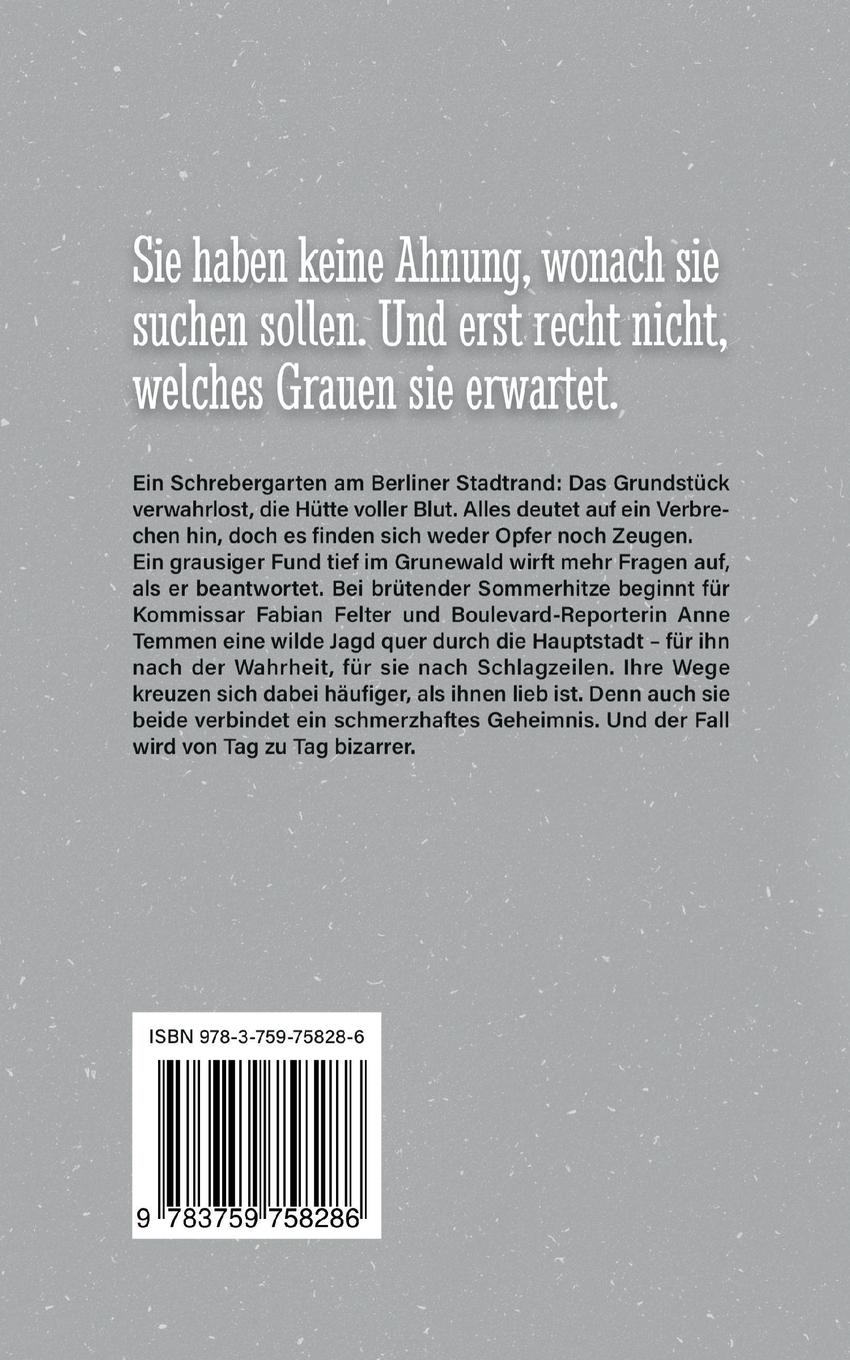 Rückseite: 9783759758286 | Friedhof der Namenlosen | Berlin-Krimi | Daniel Schalz | Taschenbuch