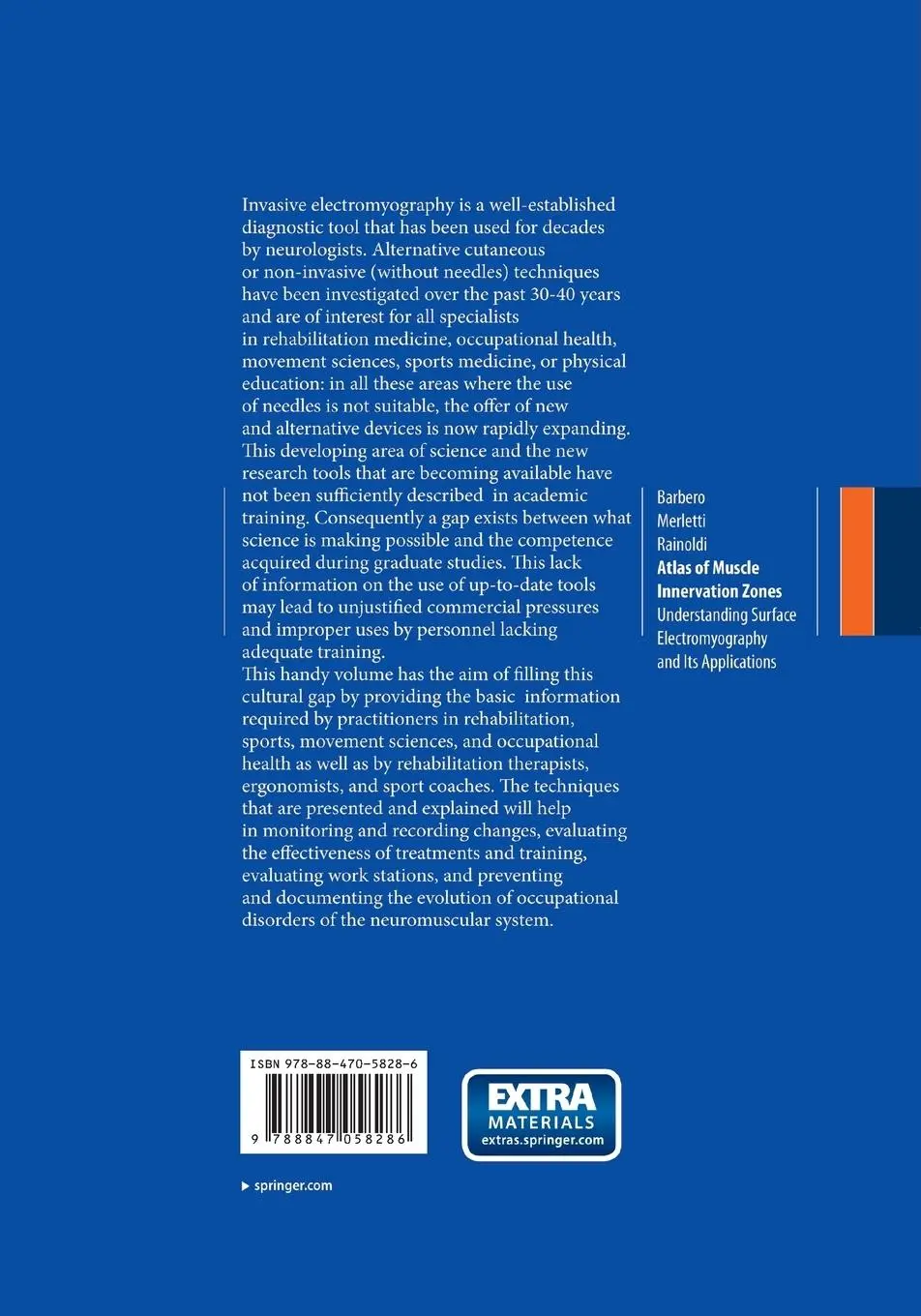 Rückseite: 9788847058286 | Atlas of Muscle Innervation Zones | Marco Barbero (u. a.) | Buch | xv