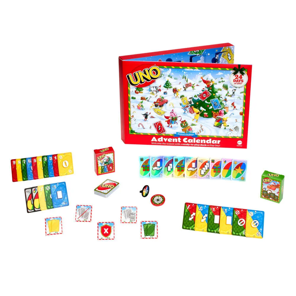 Bild: 194735398386 | UNO Adventskalender .JNL24 | Spiel | JNL24 | Deutsch | 2026 | Mattel