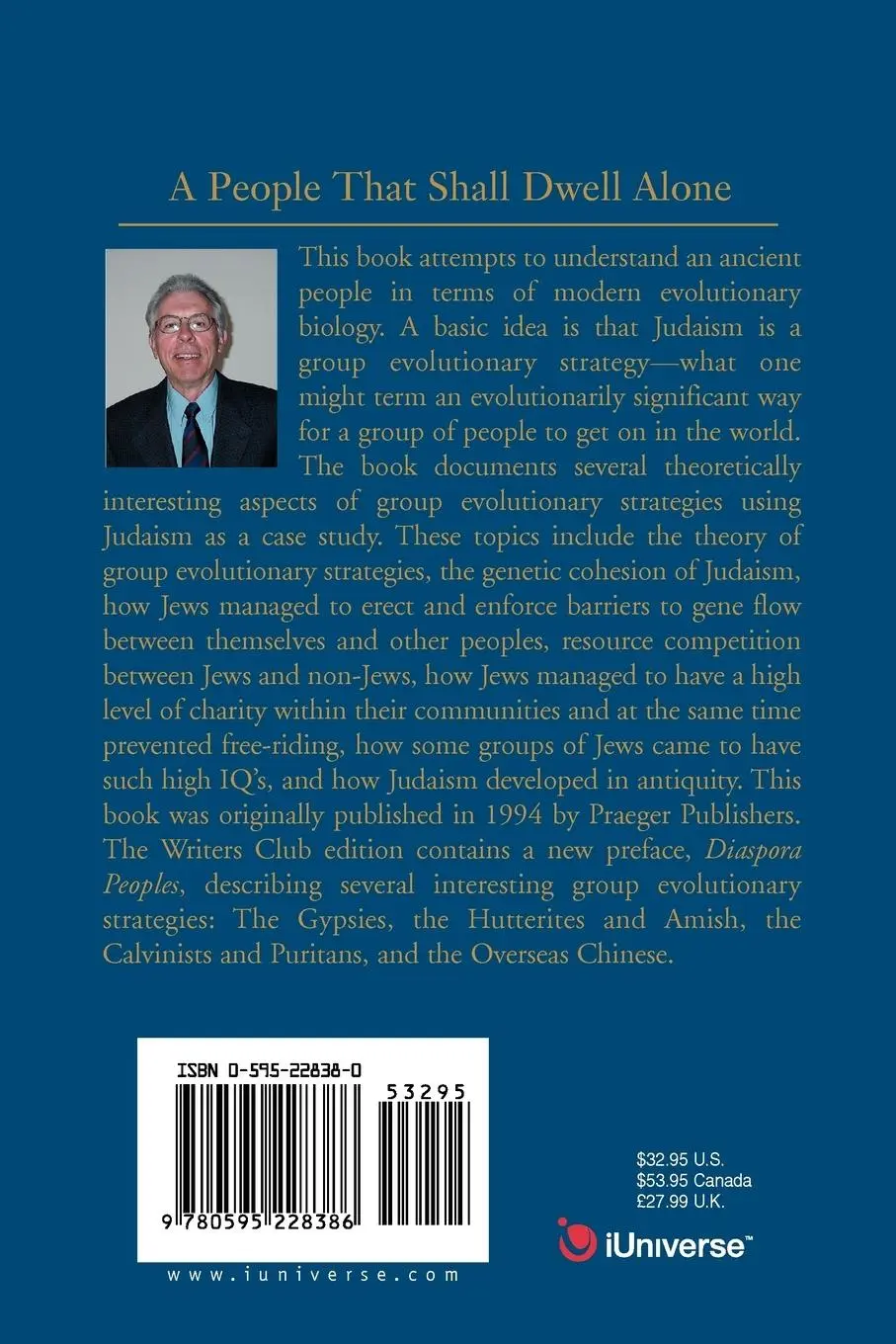 Rückseite: 9780595228386 | A People That Shall Dwell Alone | Kevin B. MacDonald | Taschenbuch