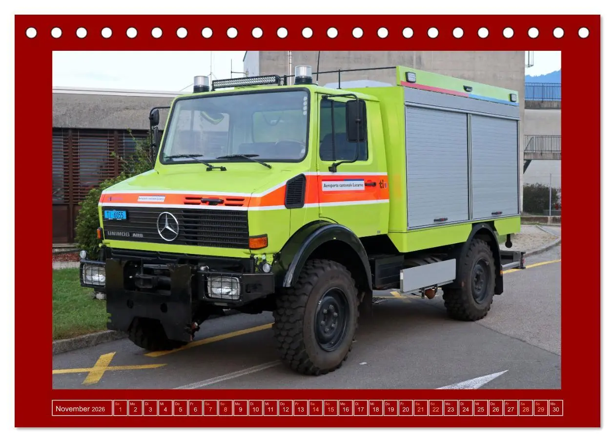 Bild: 9783457488386 | Unimog bei der Feuerwehr (Tischkalender 2026 DIN A5 quer), CALVENDO...