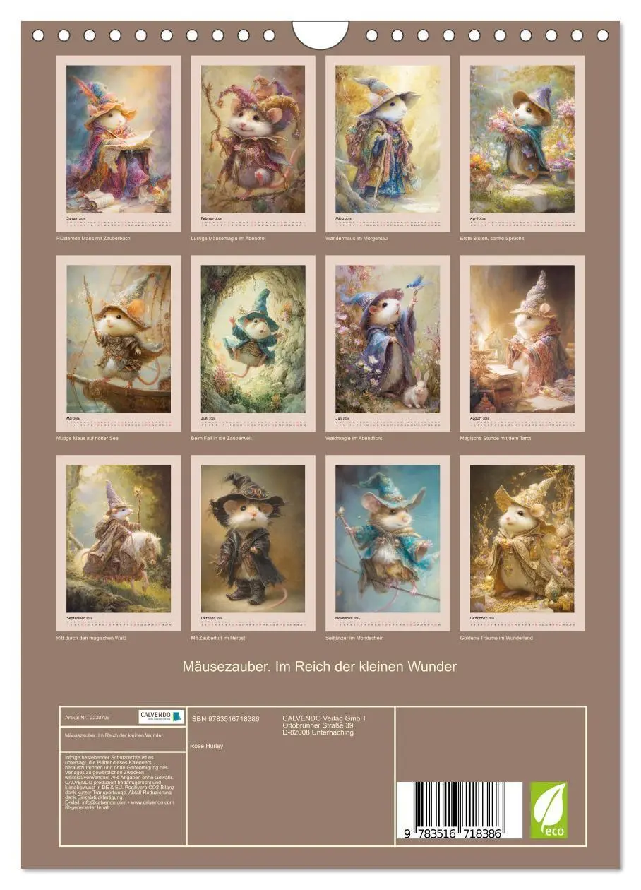 Bild: 9783516718386 | Mäusezauber. Im Reich der kleinen Wunder (Wandkalender 2026 DIN A4...