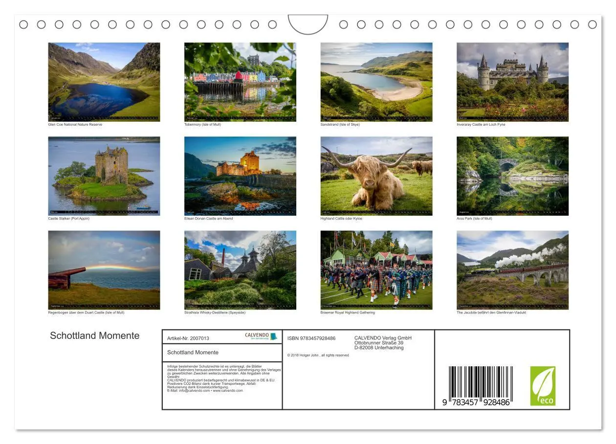 Bild: 9783457928486 | Schottland Momente (Wandkalender 2026 DIN A4 quer), CALVENDO...