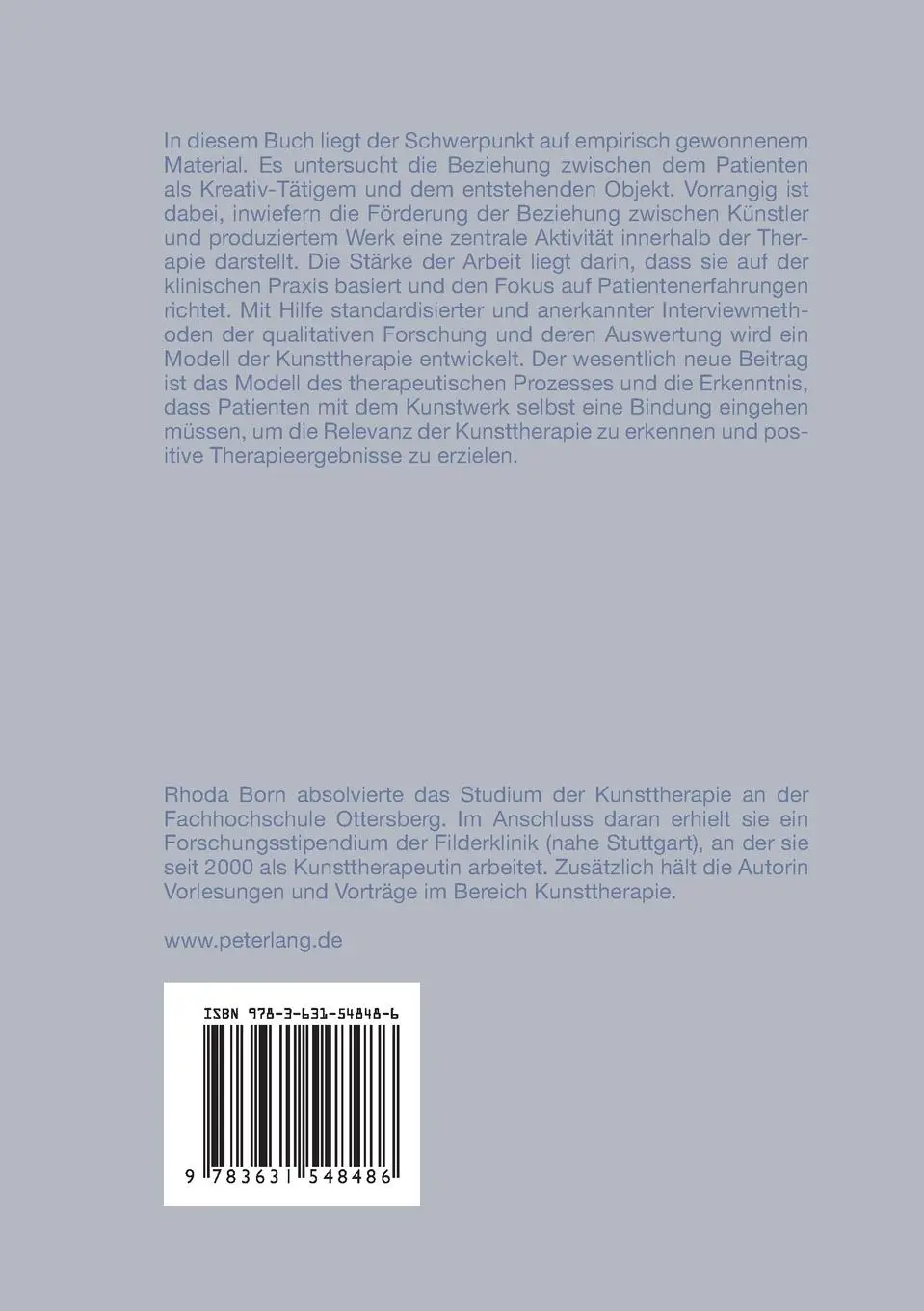 Rückseite: 9783631548486 | Der kompetente Patient | Rhoda Born | Taschenbuch | 312 S. | Deutsch