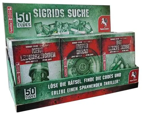 Cover: 4250231738586 | 50 Clues Display Sigrids Suche (je 6 der 3 Fälle) | je 6 der 3 Fälle