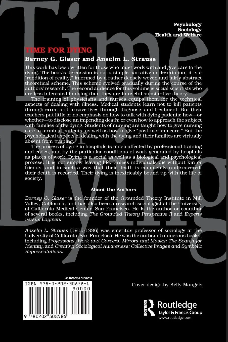 Rückseite: 9780202308586 | Time for Dying | Barney G. Glaser (u. a.) | Taschenbuch | Englisch