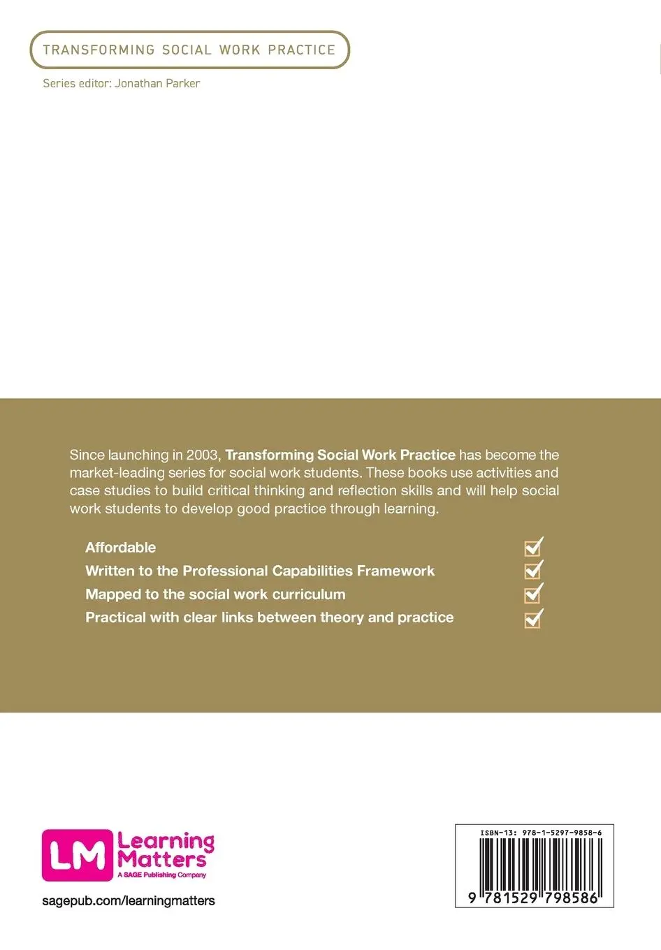 Rückseite: 9781529798586 | Reflective Practice in Social Work | Andy Mantell (u. a.) | Buch