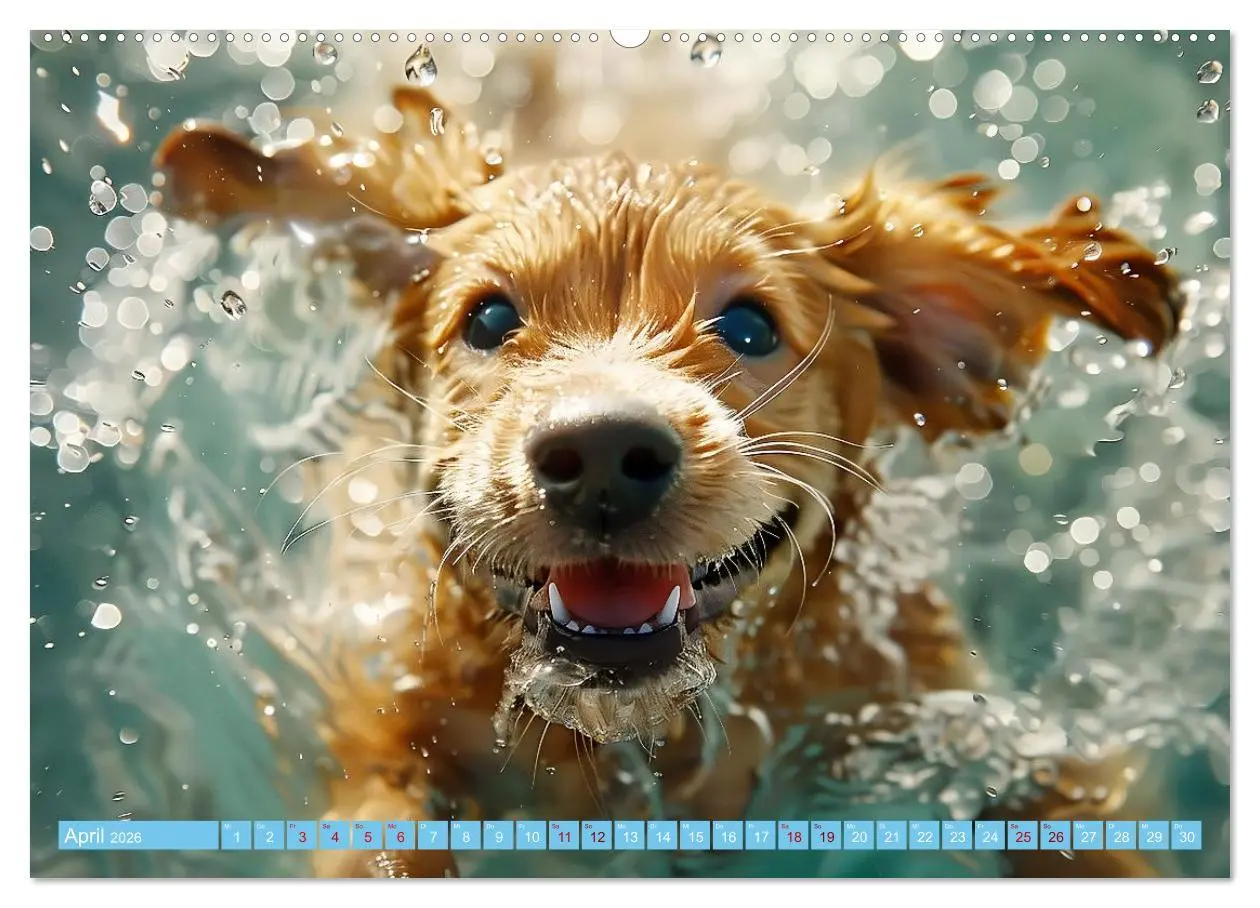 Bild: 9783457398586 | Hunde und Wasser (hochwertiger Premium Wandkalender 2026 DIN A2...