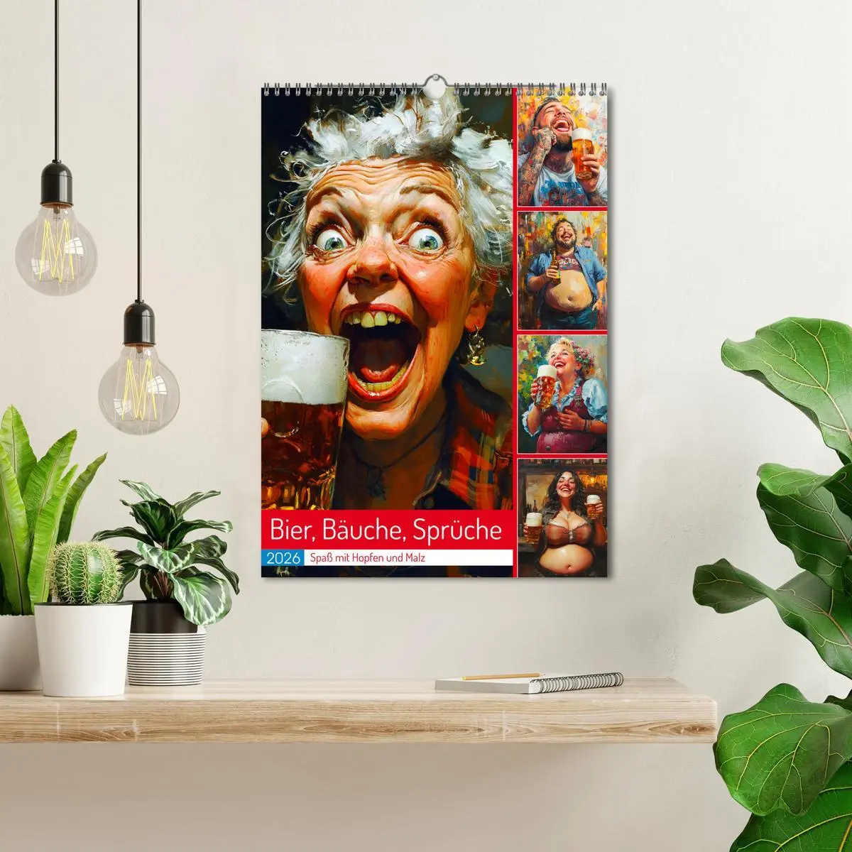 Bild: 9783516248586 | Bier, Bäuche, Sprüche. Spaß mit Hopfen und Malz (Wandkalender 2026...