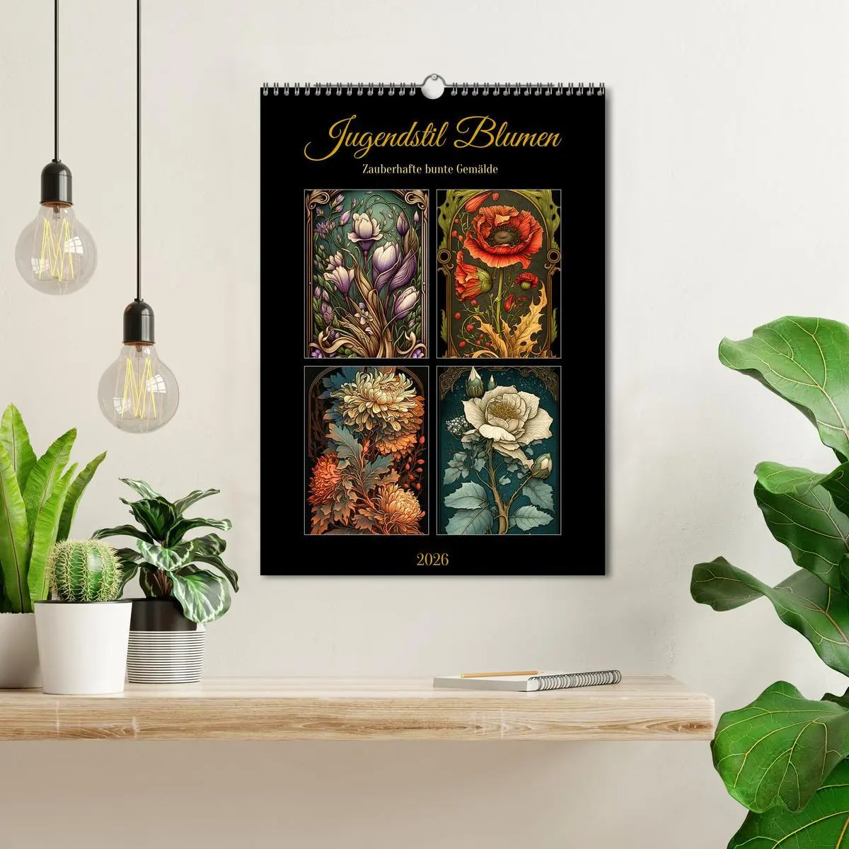 Bild: 9783516318586 | Jugendstil Blumen (Wandkalender 2026 DIN A3 hoch), CALVENDO...