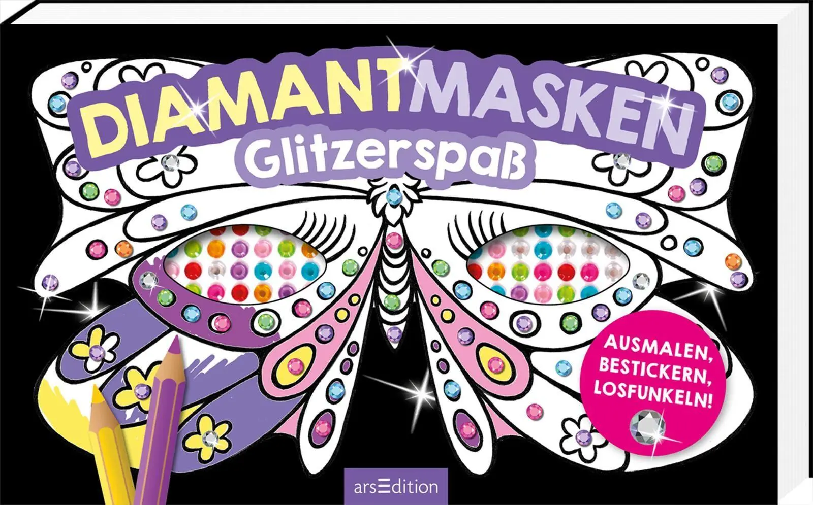 Cover: 4014489138686 | Diamantmasken - Glitzerspaß | Ausmalen, bestickern, losfunkeln! | Buch