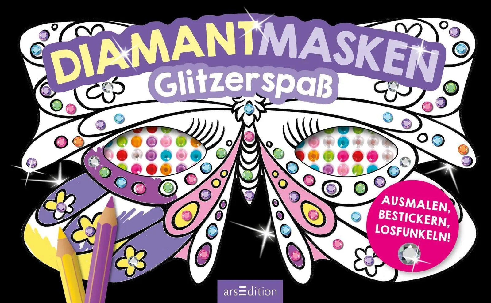 Bild: 4014489138686 | Diamantmasken - Glitzerspaß | Ausmalen, bestickern, losfunkeln! | Buch
