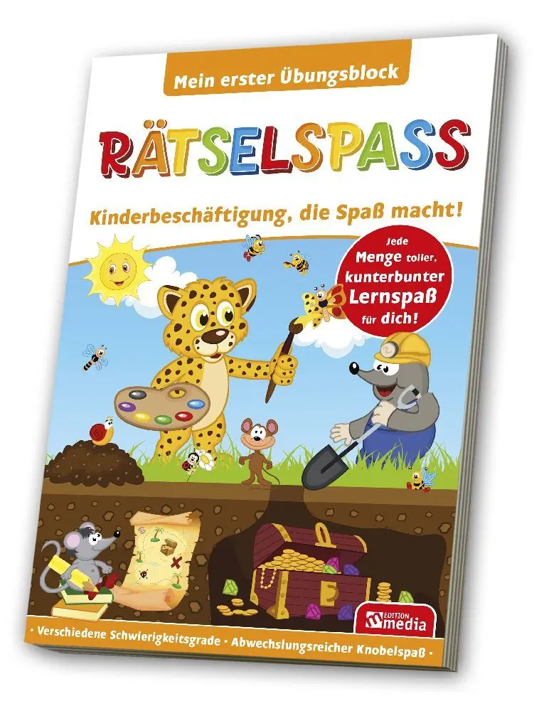 Cover: 4019393988686 | Lern- / Übungsblock A5 - Rätselspass | 80 Blatt | Taschenbuch | 2023