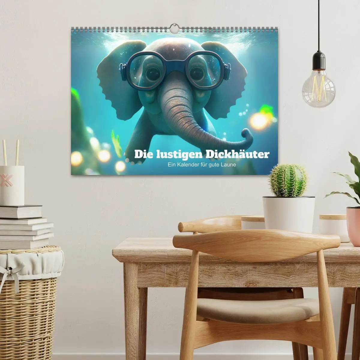 Bild: 9783457528686 | Die lustigen Dickhäuter. Ein Kalender für gute Laune (Wandkalender...