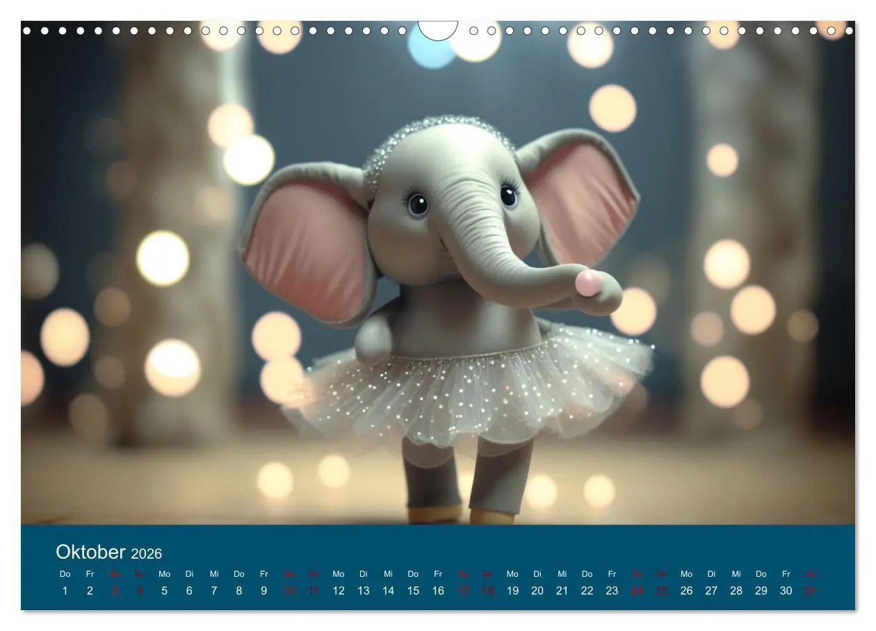 Bild: 9783457528686 | Die lustigen Dickhäuter. Ein Kalender für gute Laune (Wandkalender...