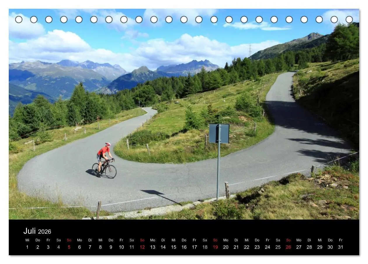 Bild: 9783516238686 | Alpenpässe auf dem Rennrad "Himmlische Serpentinen" (Tischkalender...