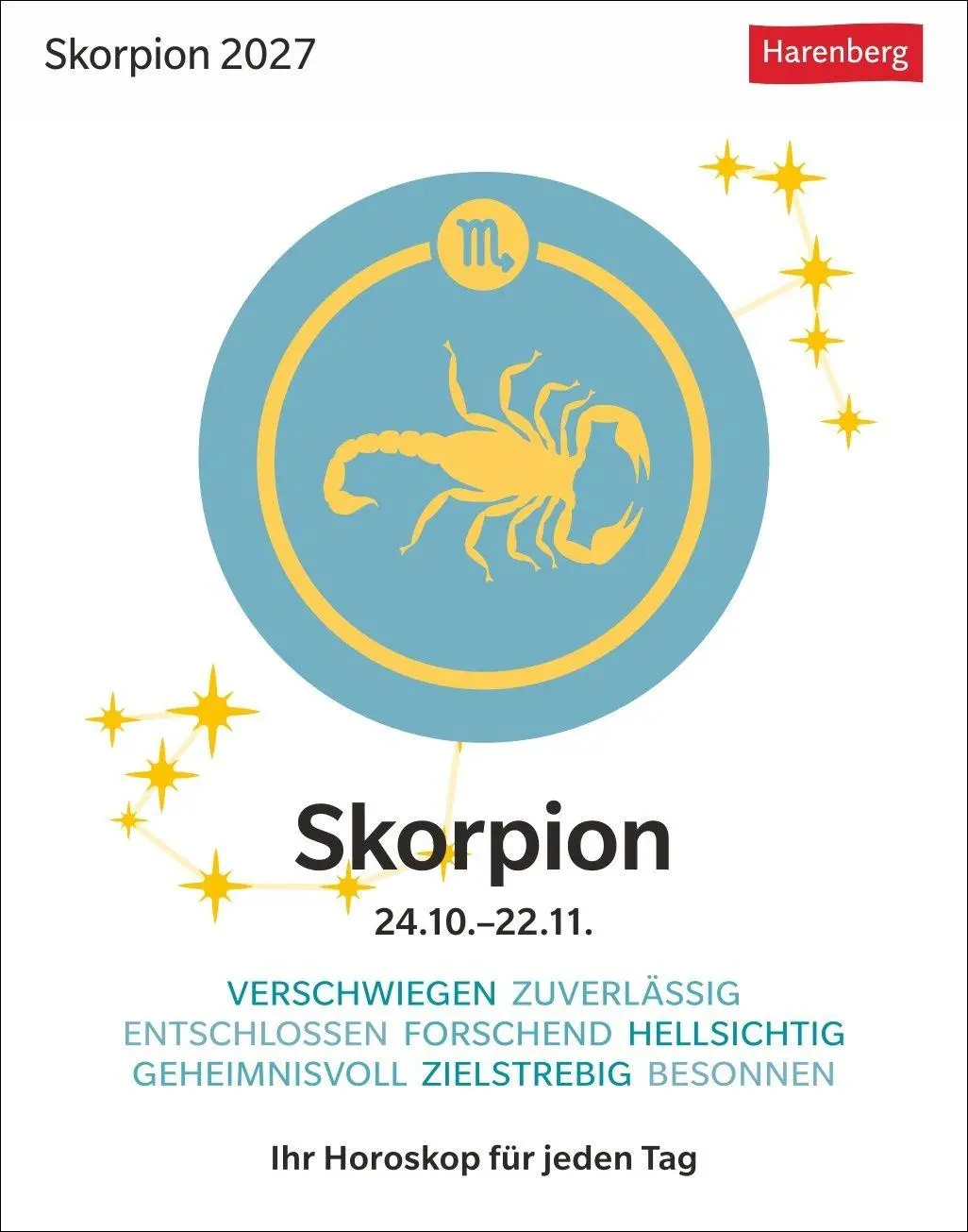Cover: 9783840038686 | Skorpion Sternzeichenkalender 2027 - Tagesabreißkalender - Ihr...