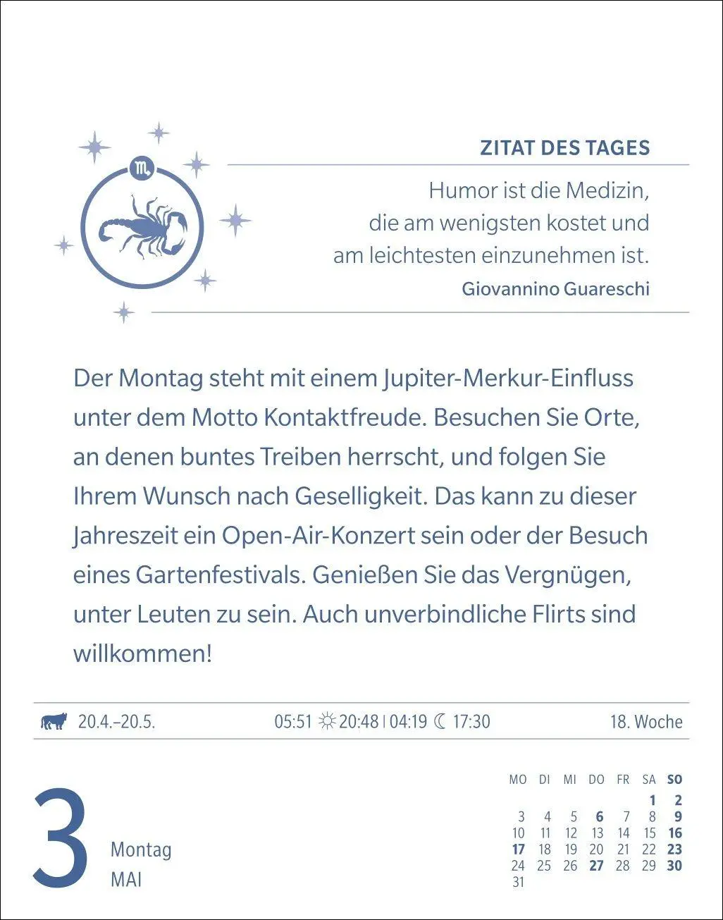 Bild: 9783840038686 | Skorpion Sternzeichenkalender 2027 - Tagesabreißkalender - Ihr...