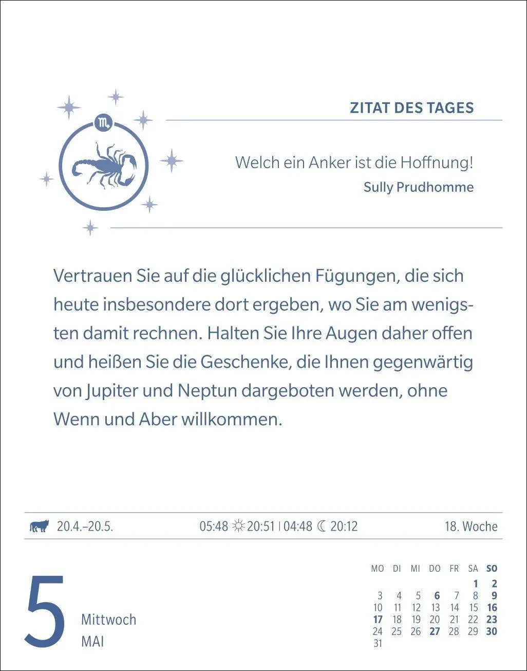 Bild: 9783840038686 | Skorpion Sternzeichenkalender 2027 - Tagesabreißkalender - Ihr...