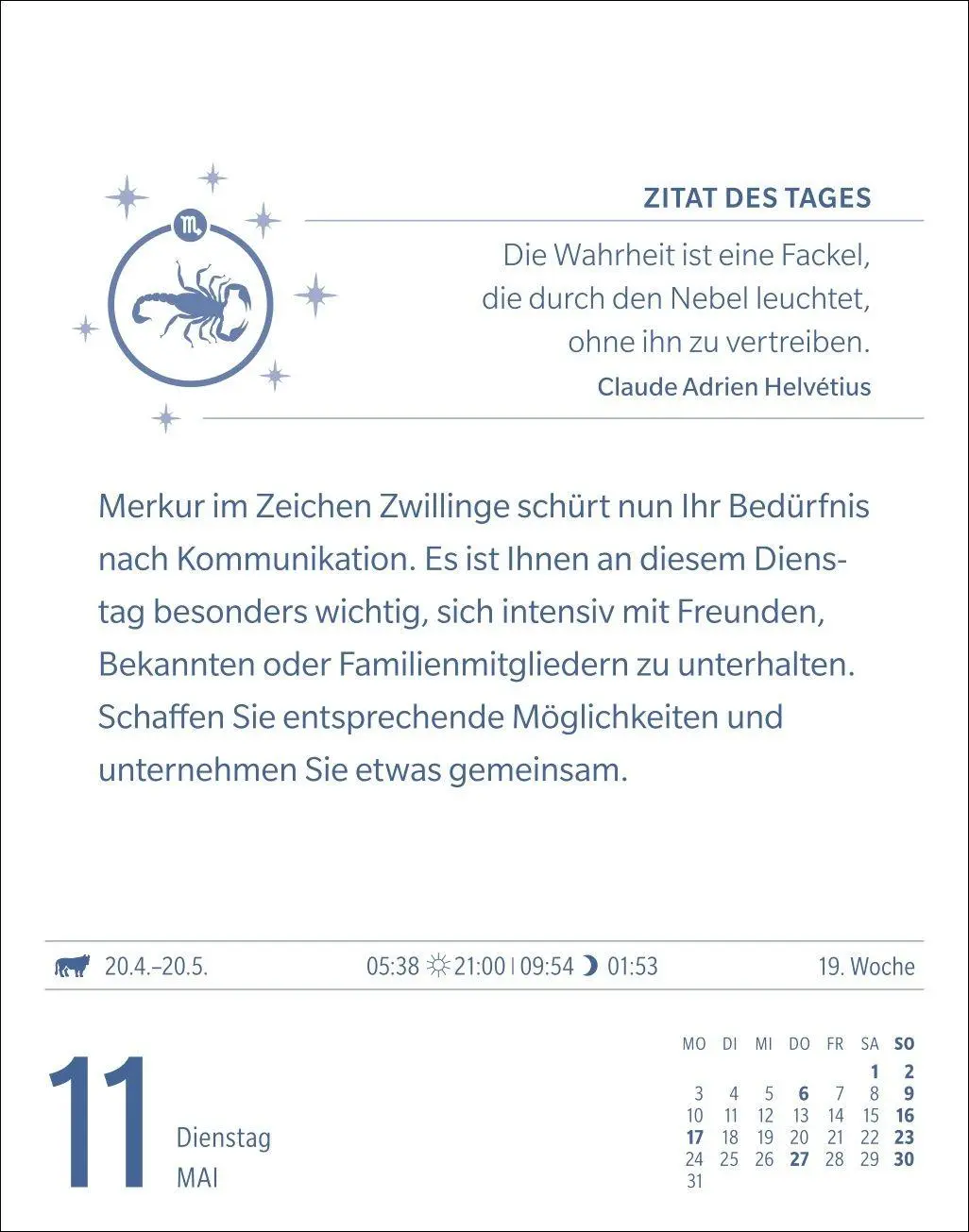 Bild: 9783840038686 | Skorpion Sternzeichenkalender 2027 - Tagesabreißkalender - Ihr...