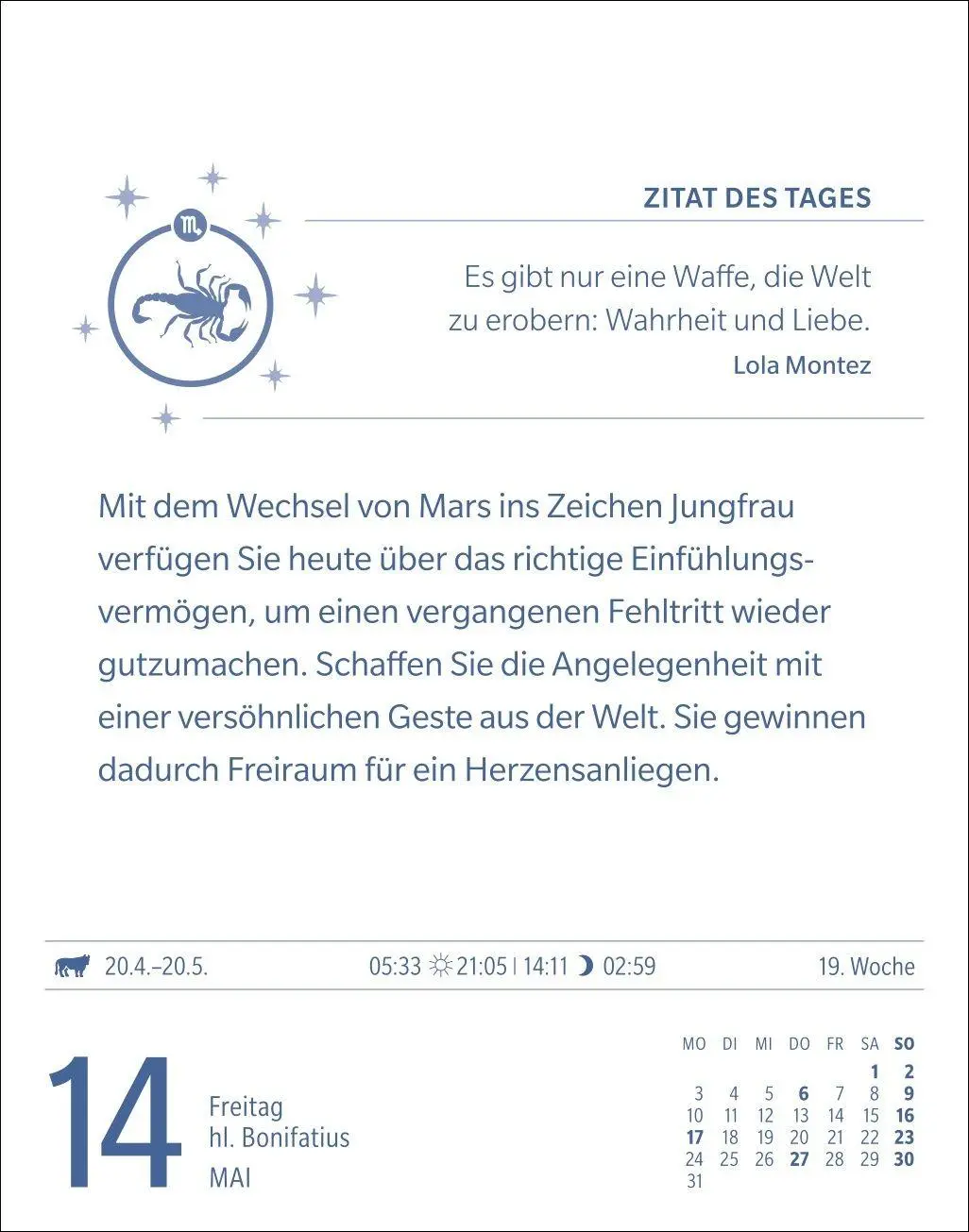 Bild: 9783840038686 | Skorpion Sternzeichenkalender 2027 - Tagesabreißkalender - Ihr...