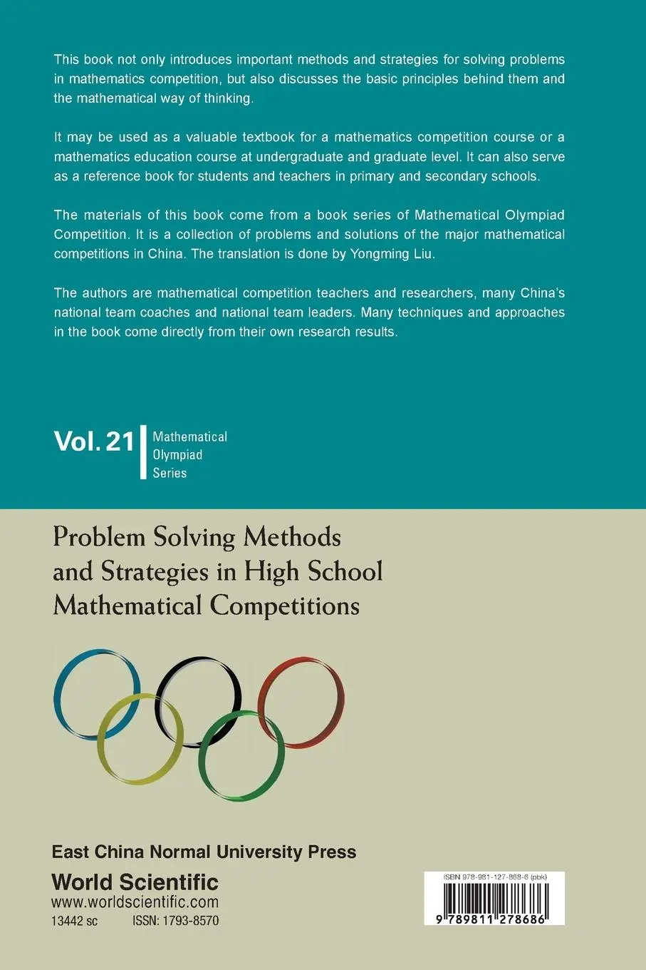 Rückseite: 9789811278686 | PROBLEM SOLVING METH &amp; STRATEG HIGH SCHOOL MATH COMPETITIONS | Xiong