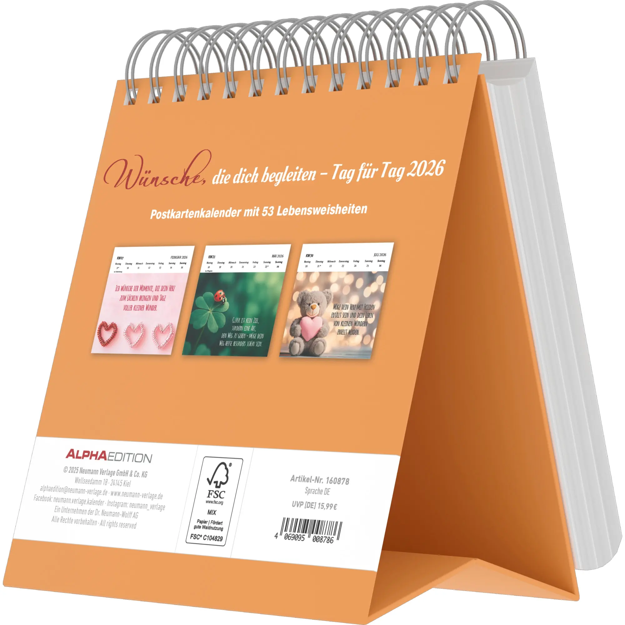 Rückseite: 4069095008786 | Wünsche, die dich begleiten - Tag für Tag - Postkartenkalender mit...