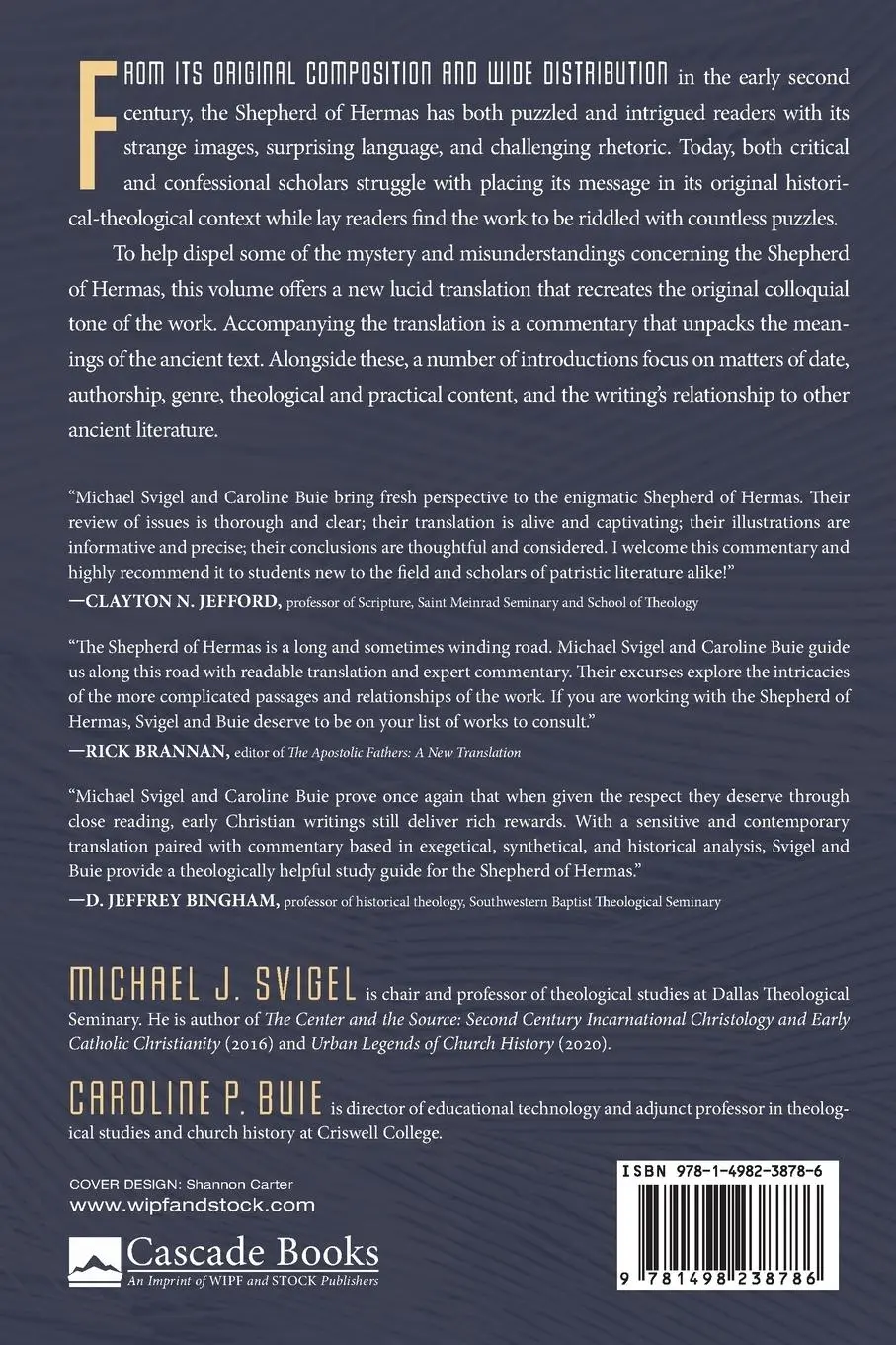 Rückseite: 9781498238786 | The Shepherd of Hermas | Michael J. Svigel (u. a.) | Taschenbuch