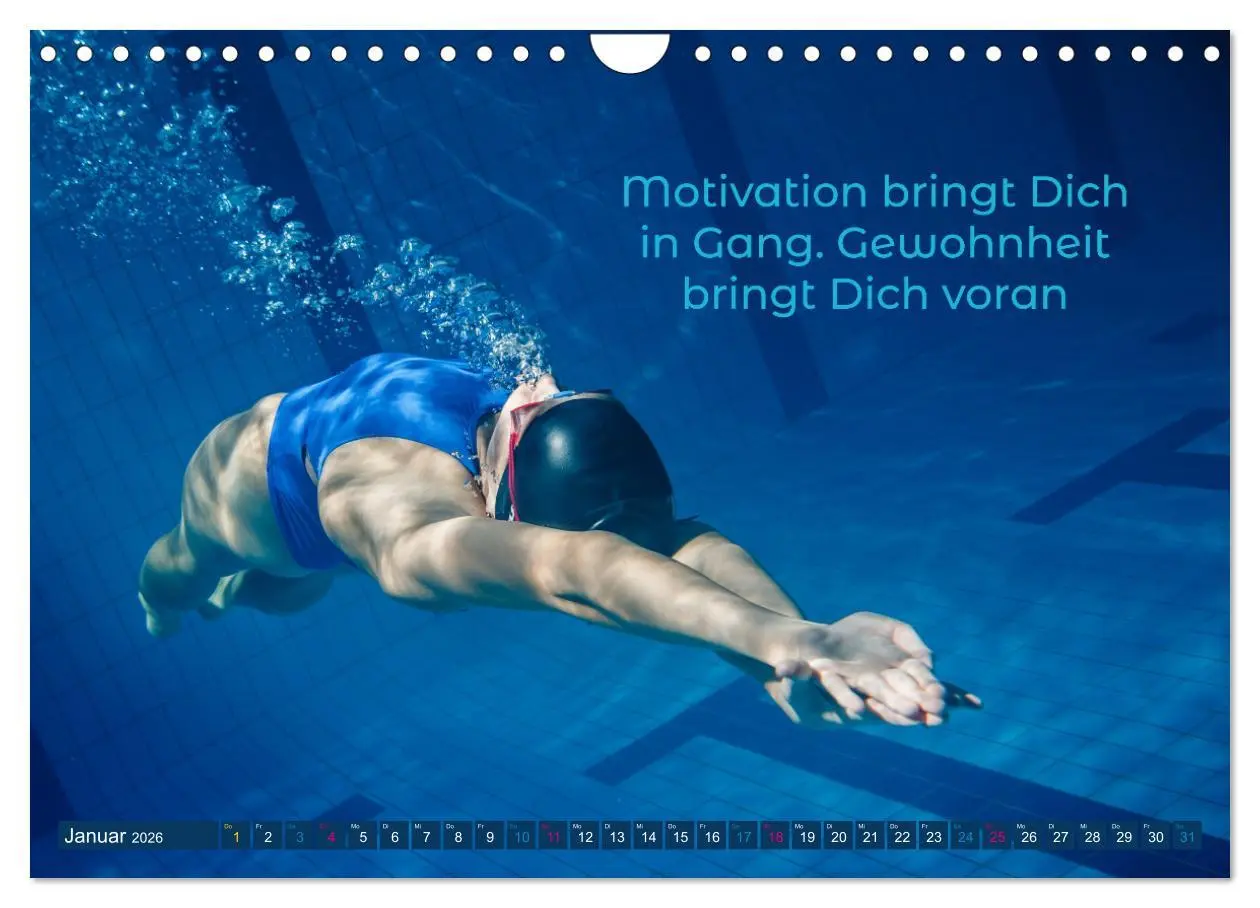 Bild: 9783457378786 | Schwimmen und SUP Begleitet mit coolen Sprüchen (Wandkalender 2026...